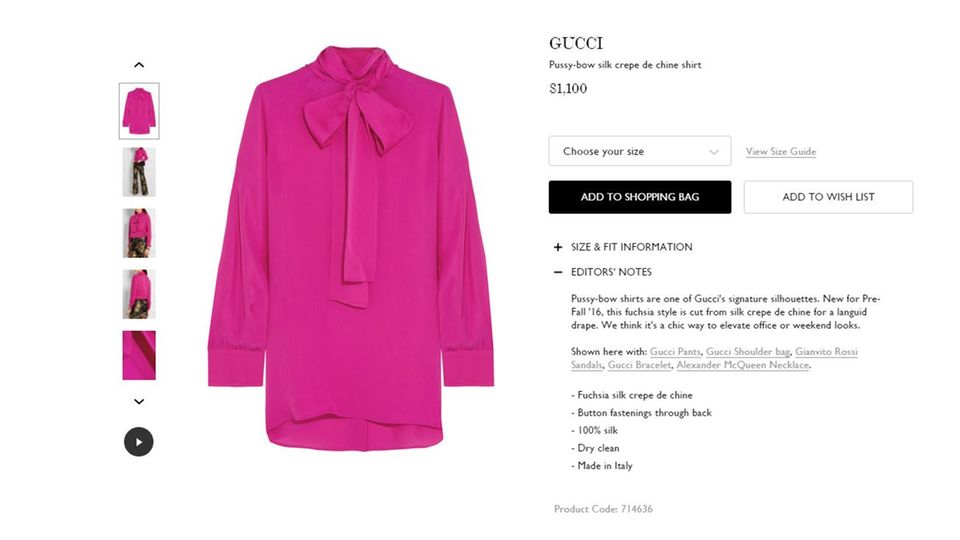 Die Gucci-Bluse im Net-a-porter-Shop