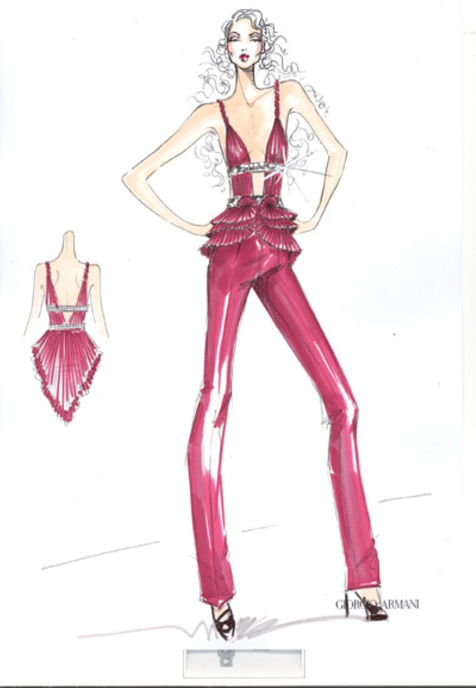 Look 2 von Giorgio Armani für Alicia Keys Look 2 von Giorgio Armani für Alicia Keys