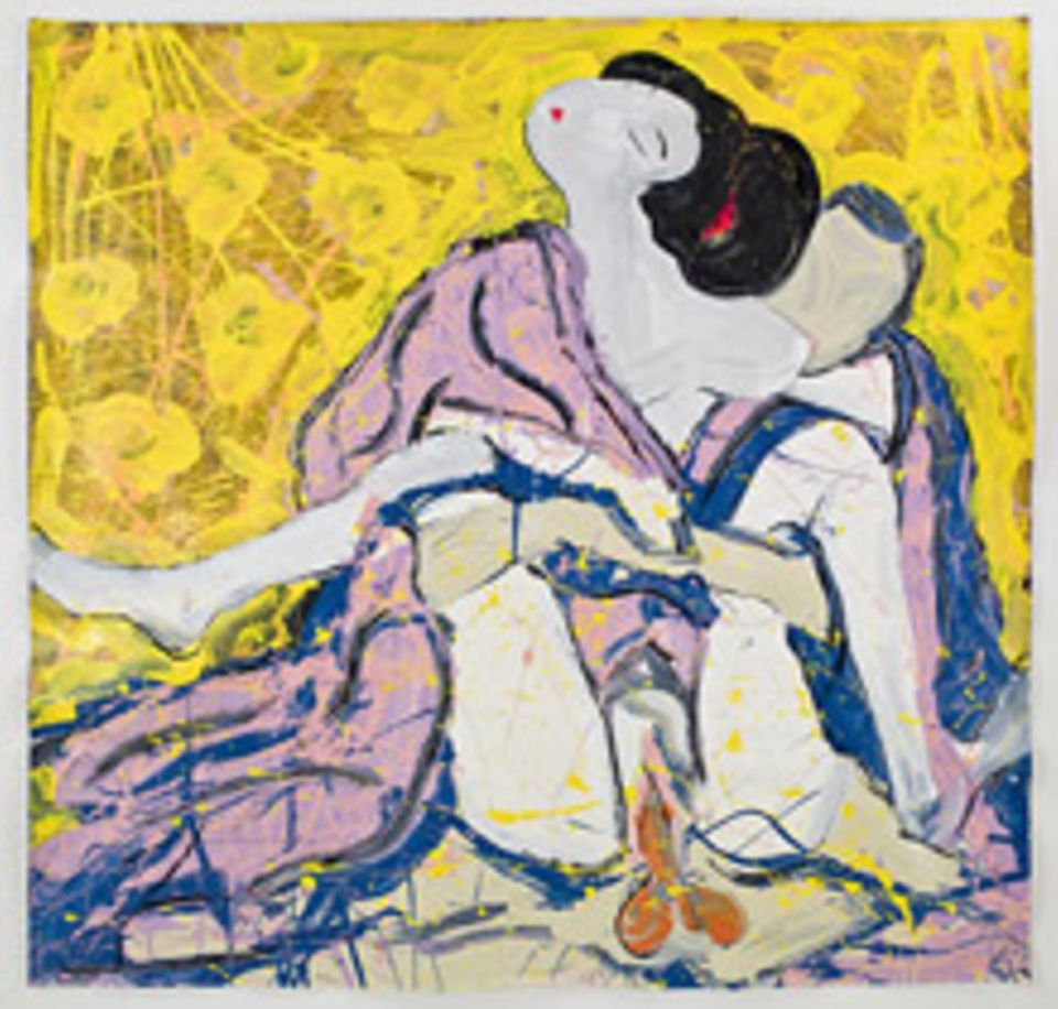 Freundliche Farben und recht offenherzig: Lucy Liu lebt sich in ihren Gemälden völlig aus