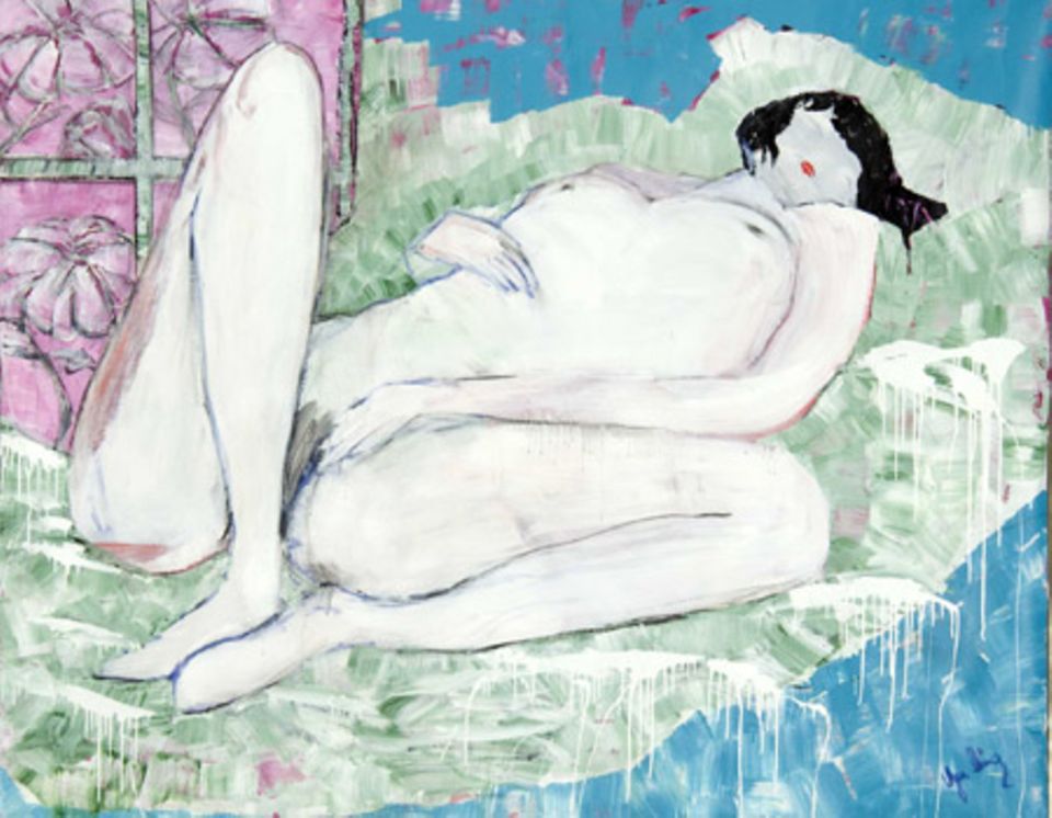 Einige Bilder lassen in Stil, Motiv und Technik an andere große Künstler wie Gustav Klimt oder Pablo Picasso erinnern Einige Bilder lassen in Stil, Motiv und Technik an andere große Künstler wie Gustav Klimt oder Pablo Picasso erinnern