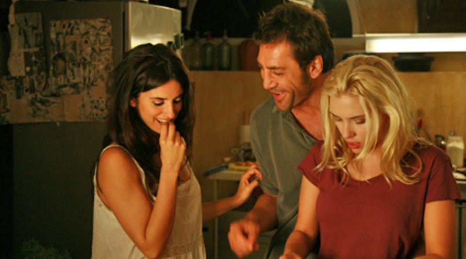 Ménage-à-trois: Die Ex (Penélope Cruz), der Maler (Javier Bardem) und die neue Flamme (Scarlett Johansson). Da braut sich was zu