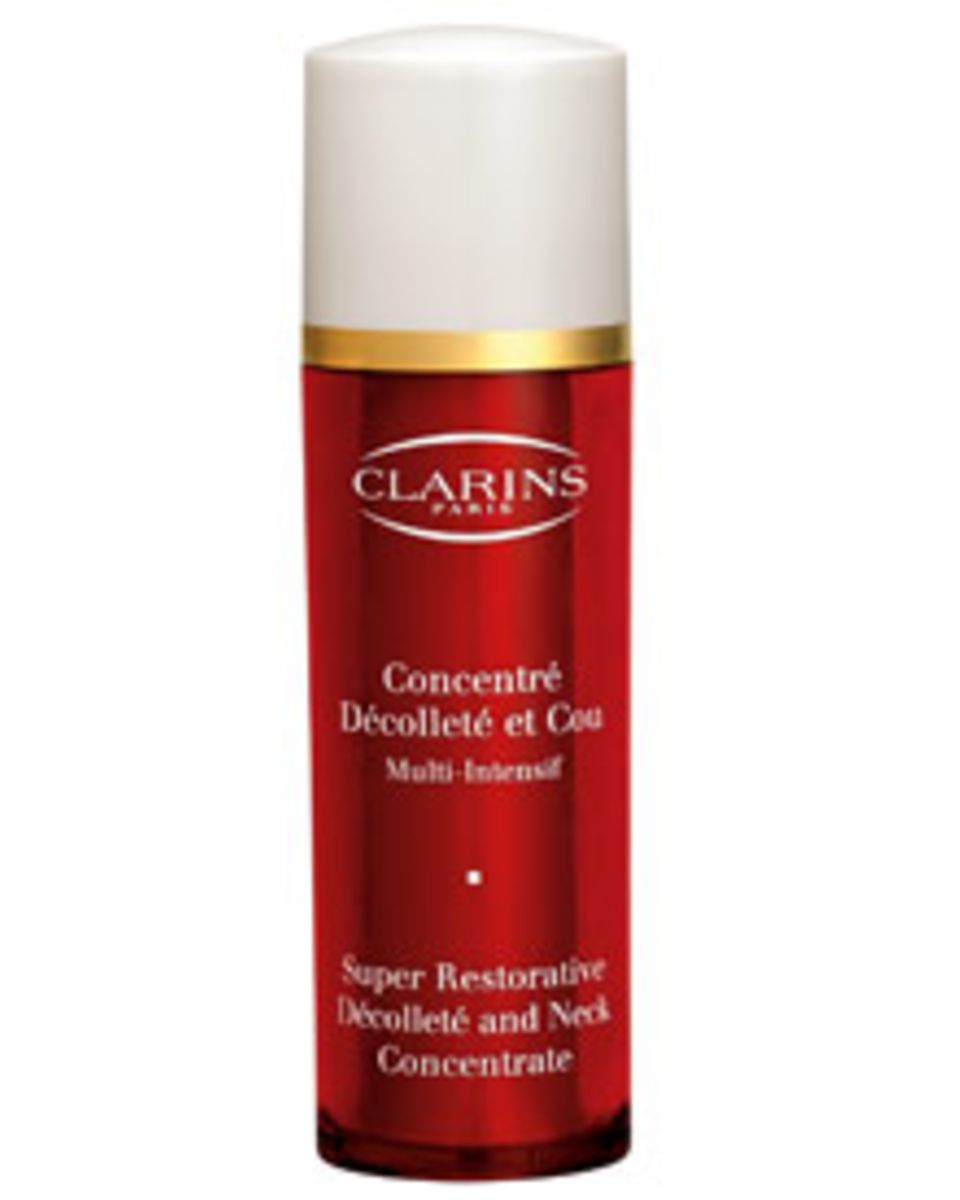 "Concentré Décolleté et Cou" von Clarins (50 ml, ca. 72 Euro) "Concentré Décolleté et Cou" von Clarins (50 ml, ca. 72 Euro)
