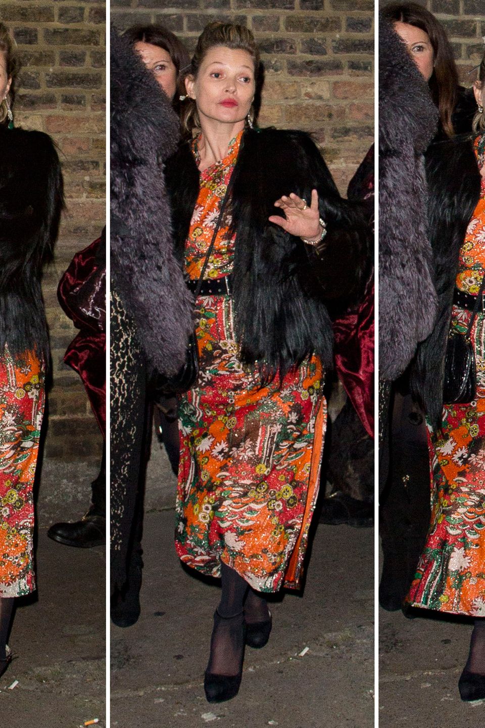 Der Blick ist verklärt und der Gang so garnicht mehr grazil: Kate Moss hat beim Londoner Dinner etwas zu tief ins Glas geschaut. Der Blick ist verklärt und der Gang so garnicht mehr grazil: Kate Moss hat beim Londoner Dinner etwas zu tief ins Glas geschaut.