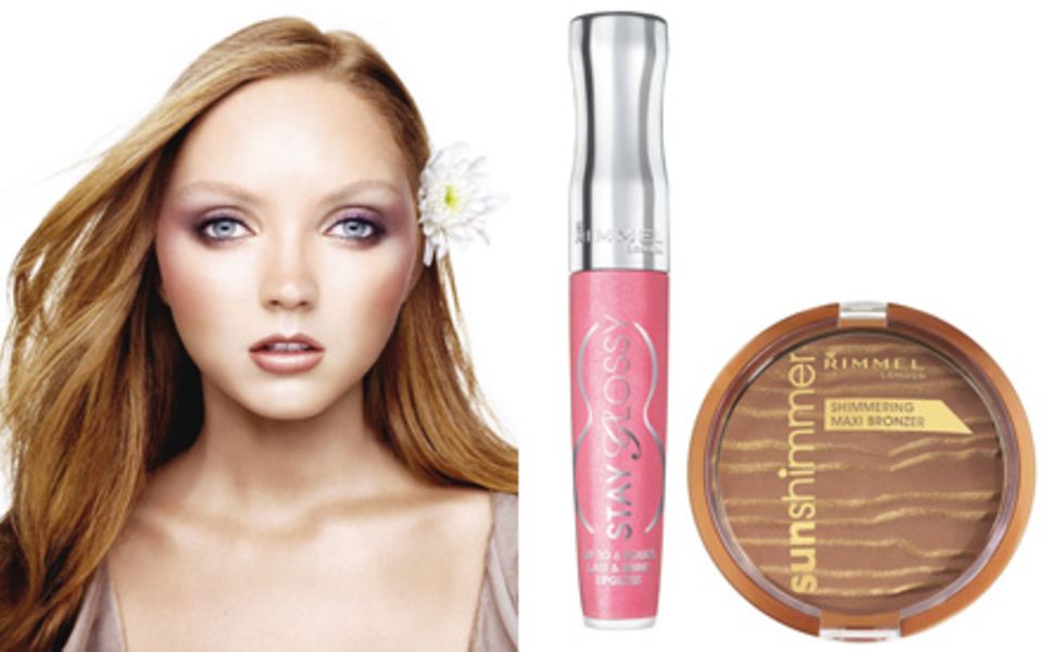 Wild Urban Flower nennt sich der Sommerlook von Rimmel: "Stay Glossy Lipgloss" und "Sunshimmer Shimmering Maxi Bronzer" Wild Urban Flower nennt sich der Sommerlook von Rimmel: "Stay Glossy Lipgloss" und "Sunshimmer Shimmering Maxi Bronzer"