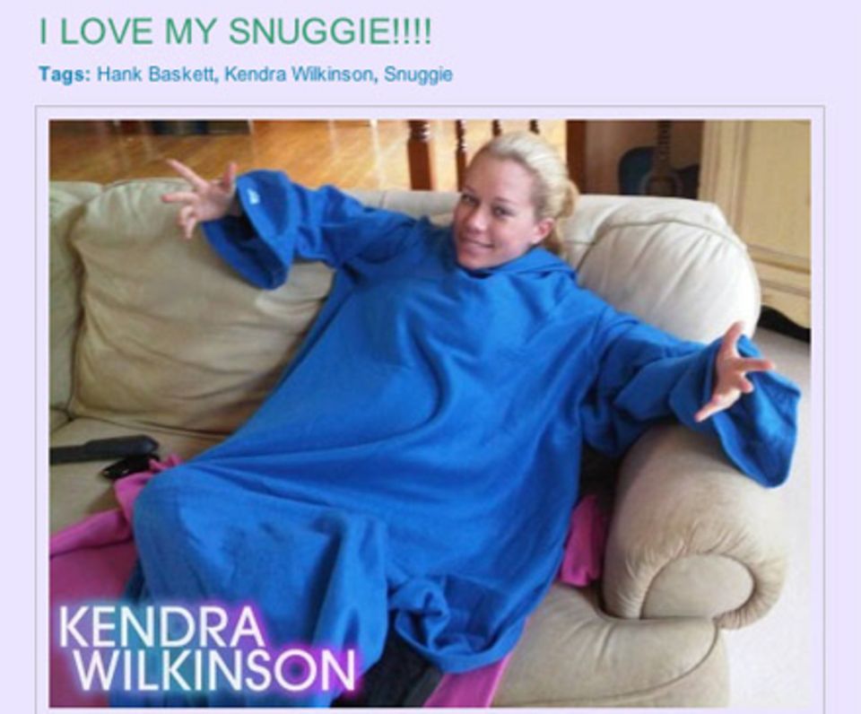Kendra Wilkinson freut sich über ihre neue Schmusedecke