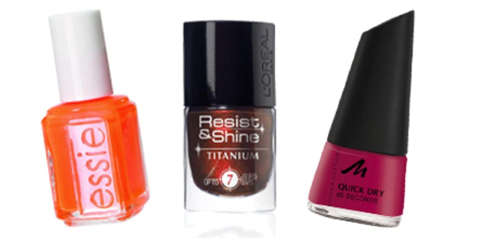 Lack-News: "Bright Tights" von Essie (ca. 13 Euro)m "Resist & Shine Titanium Black Gloss" von L?Oréal Paris (Nr. 734, ca. 8 Euro Lack-News: "Bright Tights" von Essie (ca. 13 Euro)m "Resist & Shine Titanium Black Gloss" von L?Oréal Paris (Nr. 734, ca. 8 Euro