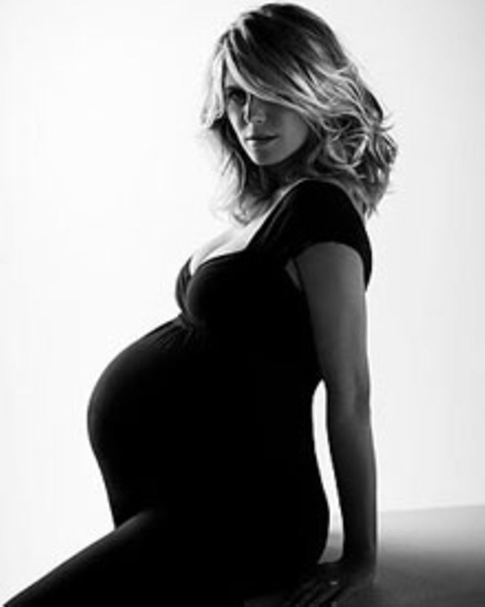 So schön schwanger: Heidi Klum in einem selbst designten Umstandskleid. So schön schwanger: Heidi Klum in einem selbst designten Umstandskleid.