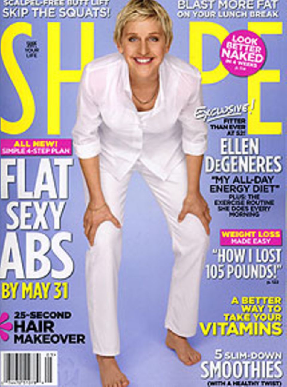 Ellen DeGeneres strahlt auf dem Cover der aktuellen US-"Shape". Ellen DeGeneres strahlt auf dem Cover der aktuellen US-"Shape".