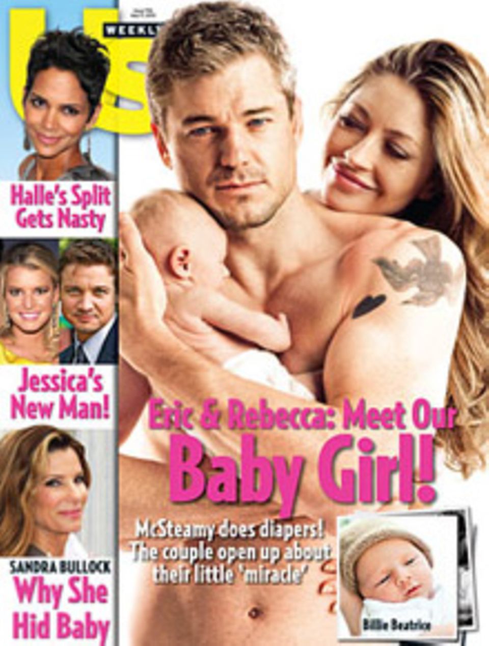 Eric Dane, Beatrice, Rebecca Gayheart strahlen vom Cover der "Us Weekly" und setzen die Baby-Cover-Wochen fort.