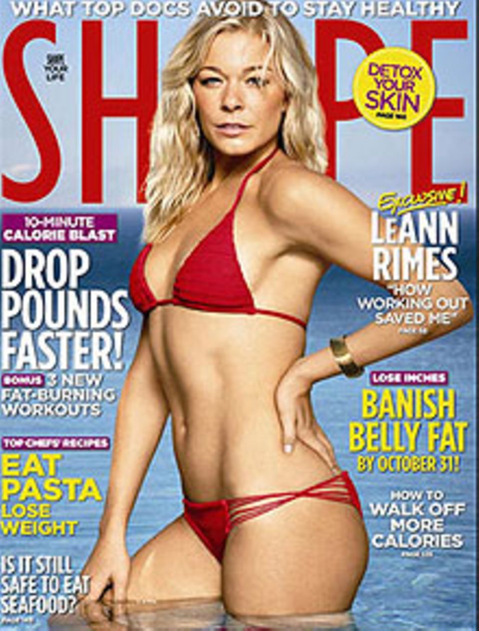 Selbstbewusst und glücklich: LeAnn Rimes auf dem Cover der "Shape".