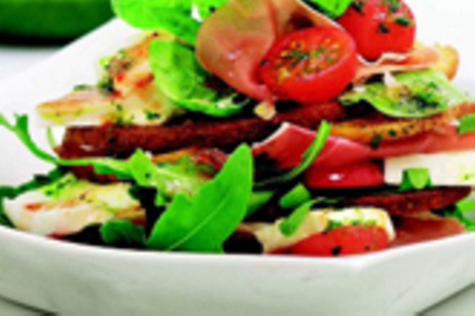 Rucola-Basilikum-Salat