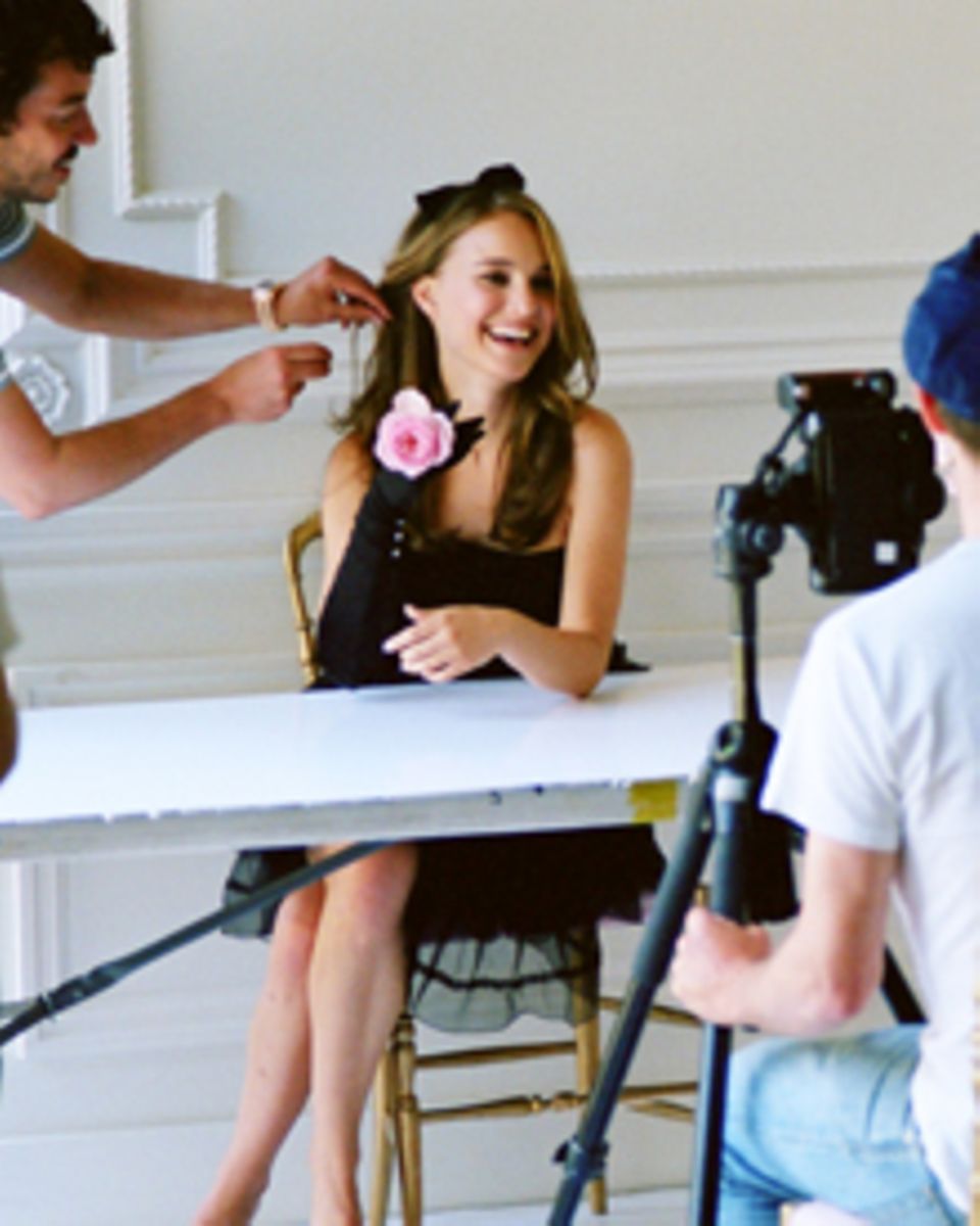 Natalie Portman während des Fotoshootings zur "Miss Dior"- Kampagne.