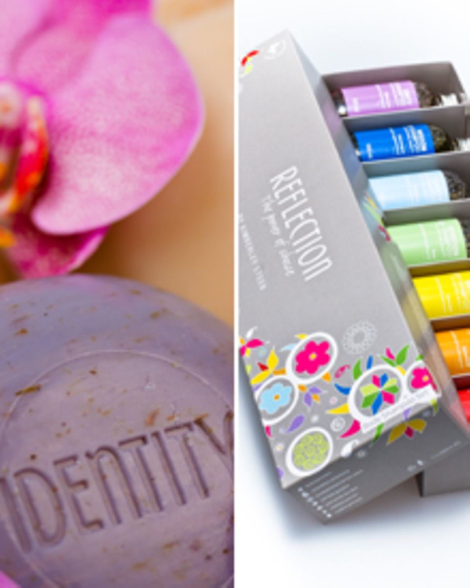 Die Kosmetiklinie soll aktivieren und belebne: Seife "Identity Body Bar", 150 Gramm, ca. 20 Euro; "Set Bath & BodyOil" 7x100 ml, Die Kosmetiklinie soll aktivieren und belebne: Seife "Identity Body Bar", 150 Gramm, ca. 20 Euro; "Set Bath & BodyOil" 7x100 ml,