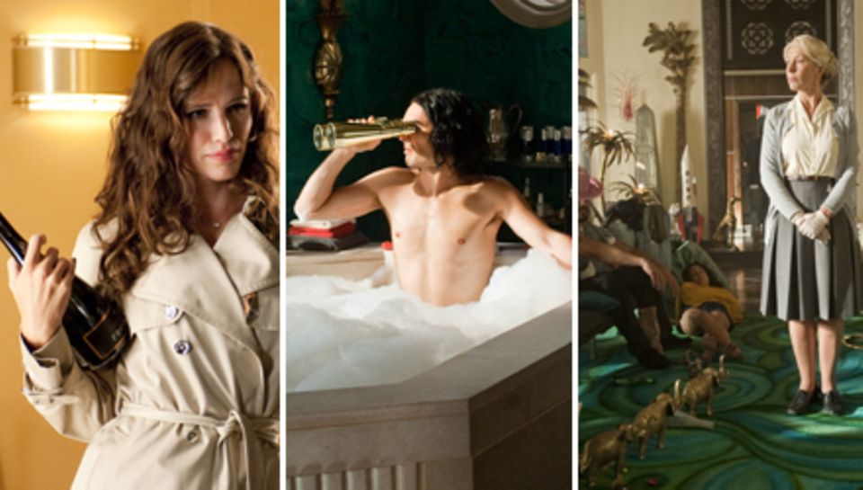Drei Stars in einem Film: Jennifer Garner spielt Susan, Russell Brand spielt Arthur, Helen Mirren ist Dobson. Drei Stars in einem Film: Jennifer Garner spielt Susan, Russell Brand spielt Arthur, Helen Mirren ist Dobson.