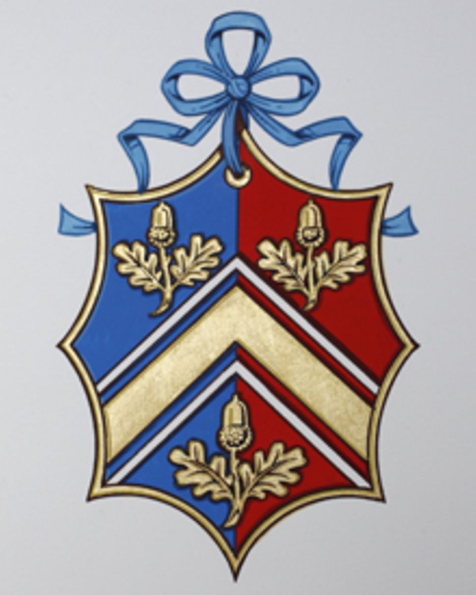 Das Wappen der Middletons zeigt unter anderem drei Eicheln, die für Kate und ihre Geschwister James und Pippa stehen sollen. Das Wappen der Middletons zeigt unter anderem drei Eicheln, die für Kate und ihre Geschwister James und Pippa stehen sollen.