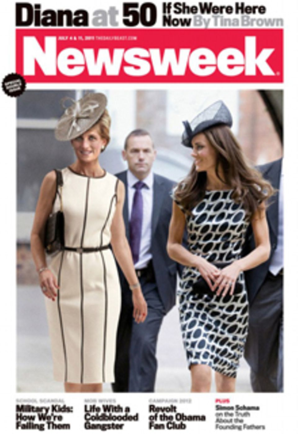 Auf dem Cover der "Newsweek" erntet Prinzessin Diana bewundernde Blicke von ihrer Schwiegertochter Kate, Herzogin von Cambridge. Auf dem Cover der "Newsweek" erntet Prinzessin Diana bewundernde Blicke von ihrer Schwiegertochter Kate, Herzogin von Cambridge.