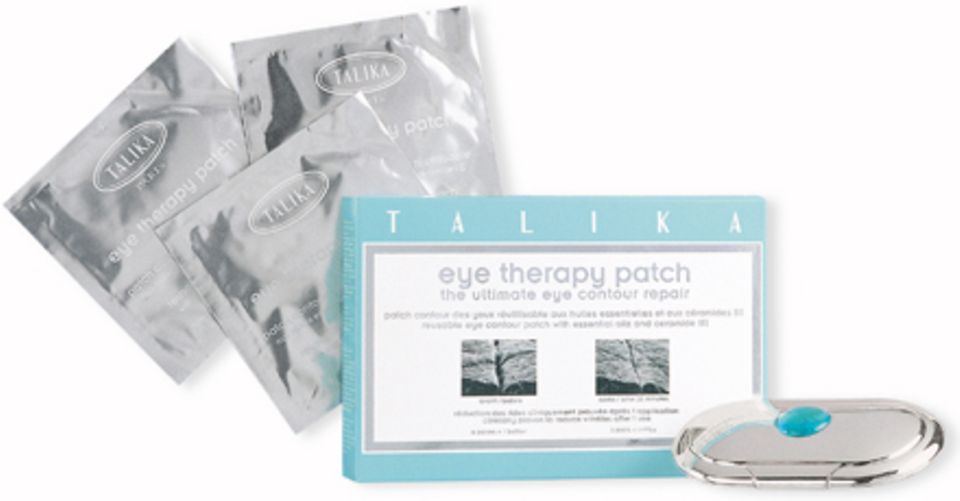 "Eye Therapy Patch" enthält Ceramide III, Karité Butter, Muskat-, Saflor-, Avokado- und Weizenkeimöle von Talika, ca. 49 Euro, w "Eye Therapy Patch" enthält Ceramide III, Karité Butter, Muskat-, Saflor-, Avokado- und Weizenkeimöle von Talika, ca. 49 Euro, w