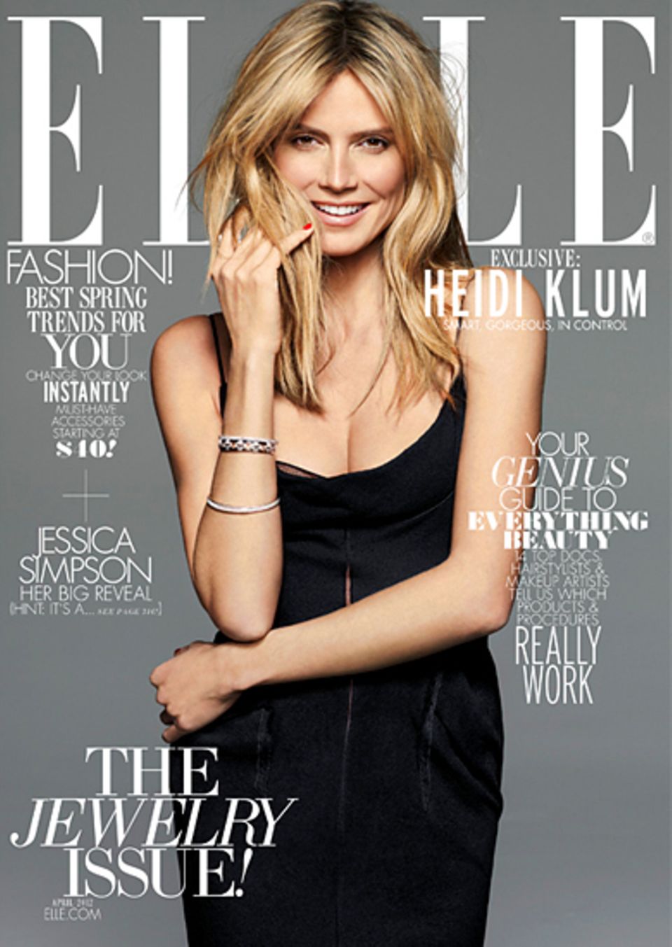 Heidi Klum ziert das April-Cover der amerikanischen "Elle".