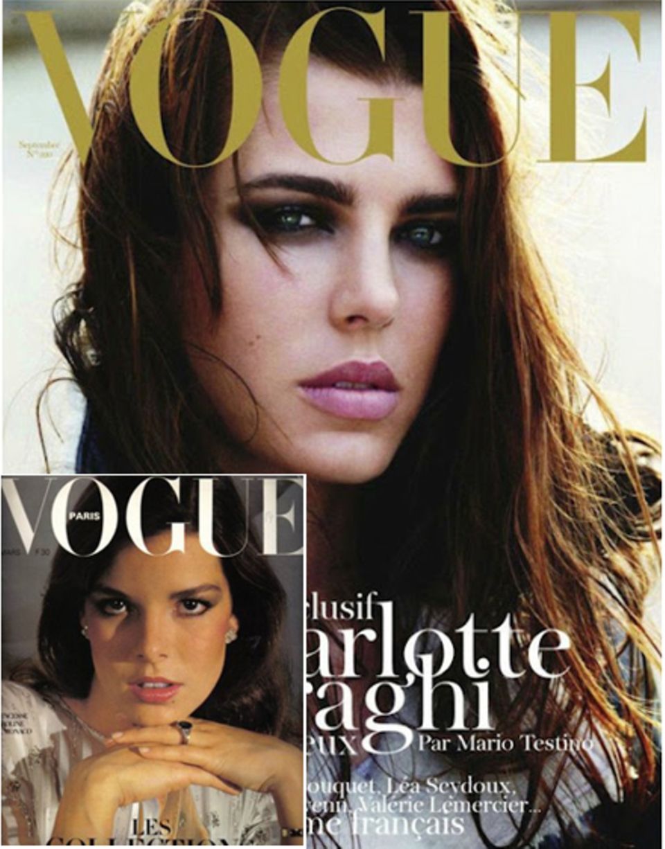 Frappierende Ähnlichkeit: Charlotte war im September 2011 auf dem Cover der französischen "Vogue" zu sehen, ihre Mutter Prinzess Frappierende Ähnlichkeit: Charlotte war im September 2011 auf dem Cover der französischen "Vogue" zu sehen, ihre Mutter Prinzess