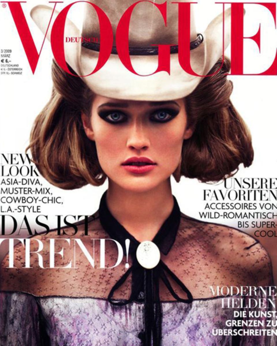 Als High-Fashion-Model zierte sie bereits dreimal das Titelblatt der deutschen "Vogue". Als High-Fashion-Model zierte sie bereits dreimal das Titelblatt der deutschen "Vogue".