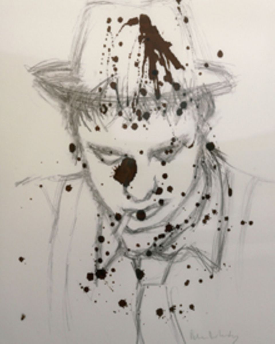 Dieses Blut-Selbstporträt stellte Pete Doherty bereits im Jahr 2007 aus.