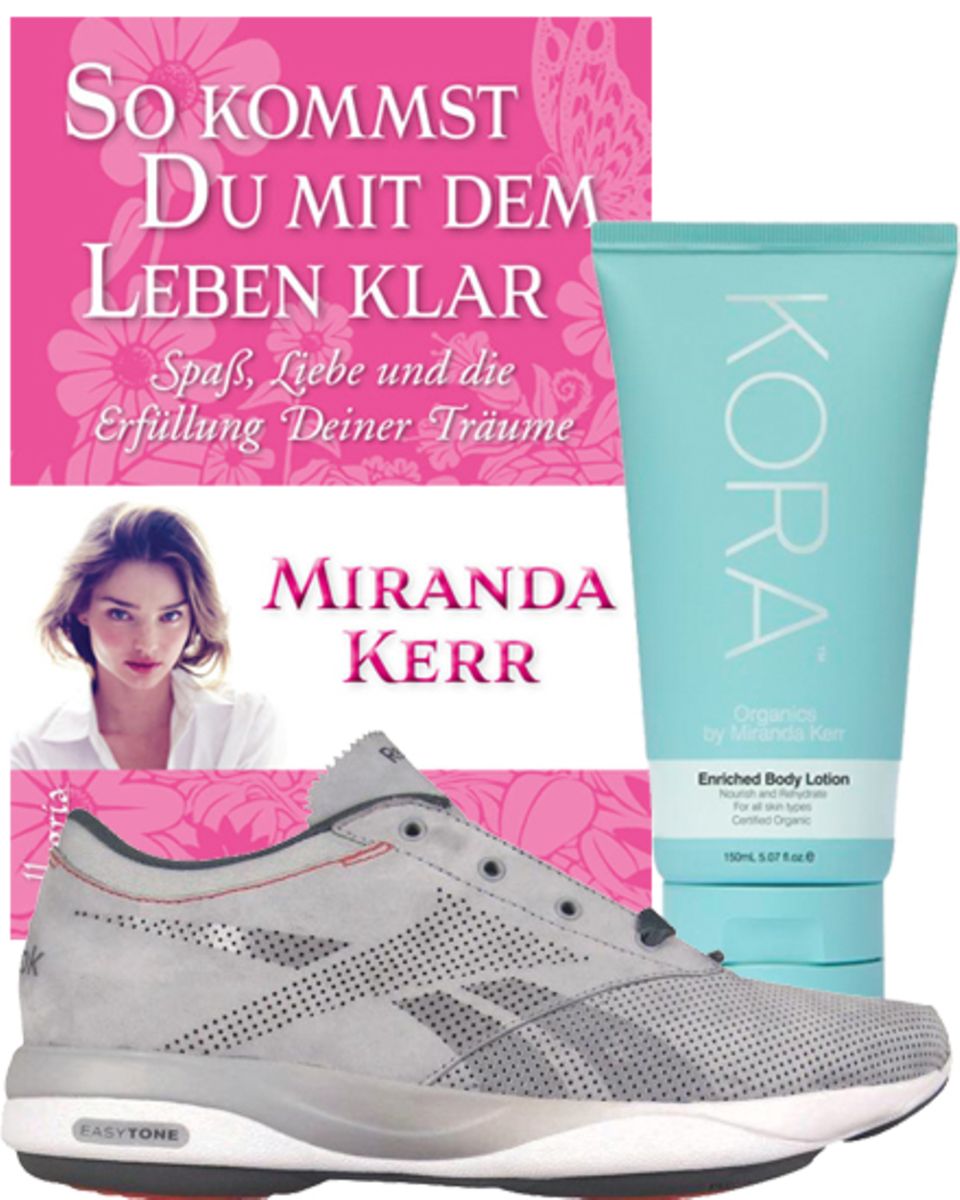Ihr Buch und ihre Kosmetiklinie entwickelte Miranda Kerr, 29, noch vor der Geburt ihres Sohnes Flynn. Im Alltag getragen, sollen Ihr Buch und ihre Kosmetiklinie entwickelte Miranda Kerr, 29, noch vor der Geburt ihres Sohnes Flynn. Im Alltag getragen, sollen