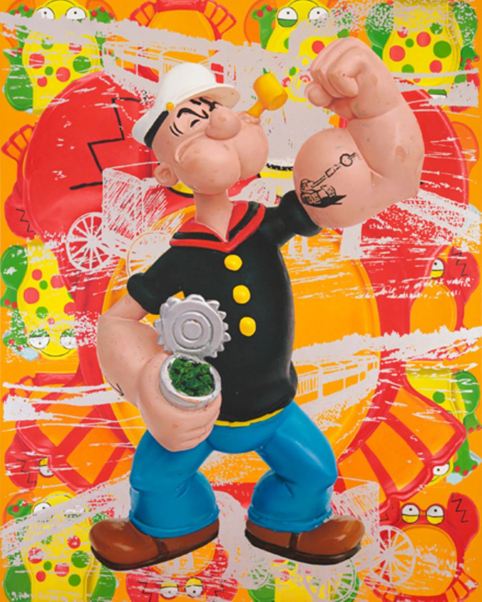 Populäre Figuren wie der Seemann Popeye inspirieren Jeff Koons, 57, zu seinen Werken. Seine Skulpturen erzielen bei Auktionen of