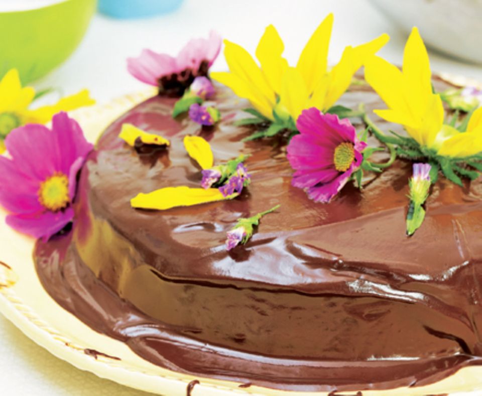Sommerlicher Schokoladenkuchen mit Kokos-Aroma