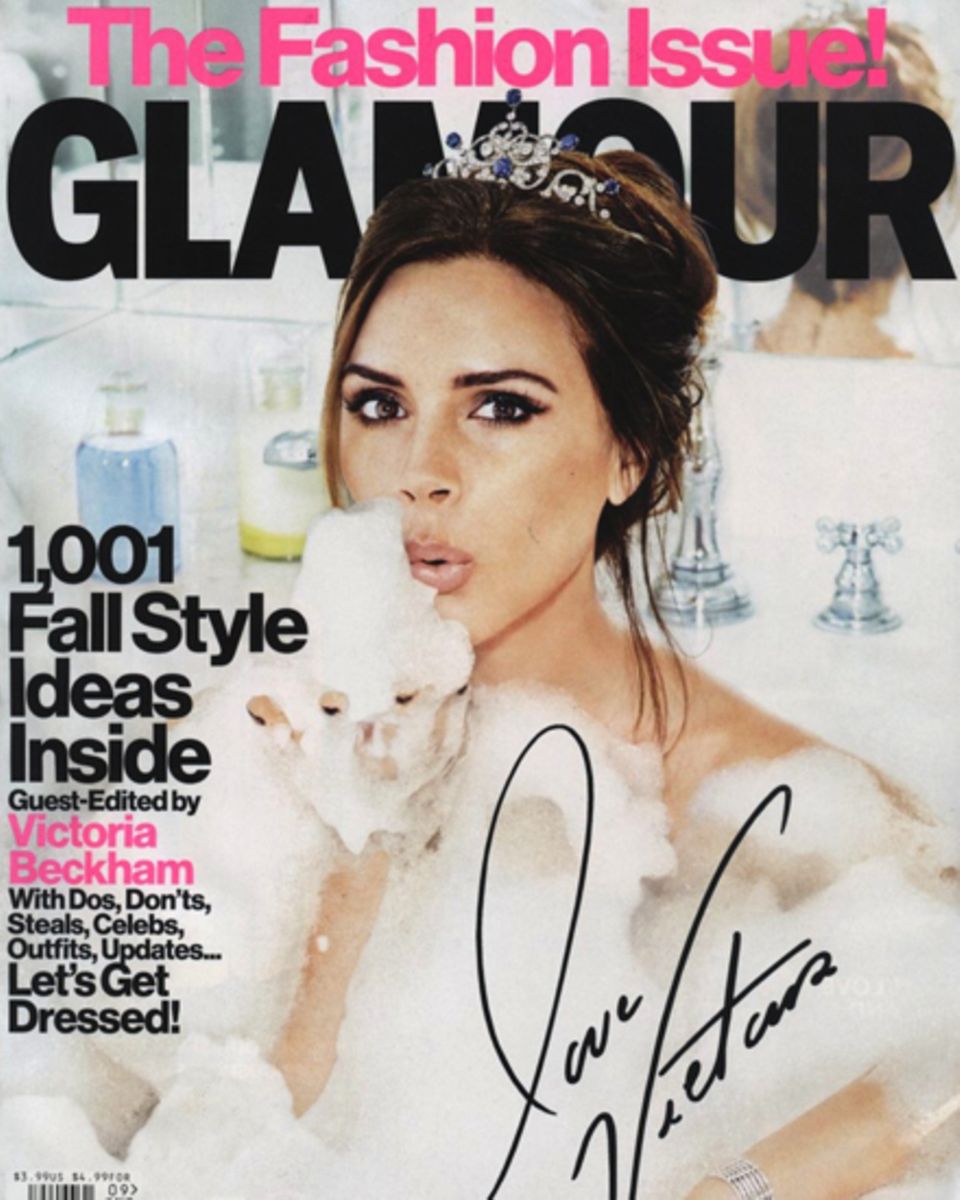 Cover-Girl: Fünf Monate hat Victoria Beckham an der September-Ausgabe der Zeitschrift "Glamour" als Gast-Redakteurin mitgearbeit