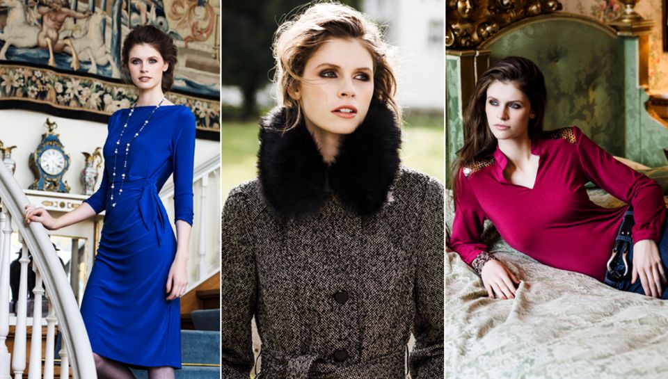 Ihre Kollektion: Die Prinzessin verkauft ihre Mode über HSE 24: vom schlichten blauen Kleid (ca. 100 Euro) über den Wintermantel