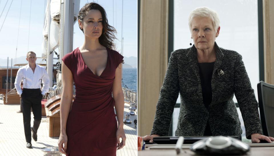 Die zwei Frauen in "James Bonds" Leben: Love-Interest "Sévérine" (Bérénice Marlohe) und Chefin "M" (Judy Dench).