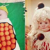 Sushi und Spaghetti mit Fleischbällchen: So sahen Finn und Hattie an Halloween aus.