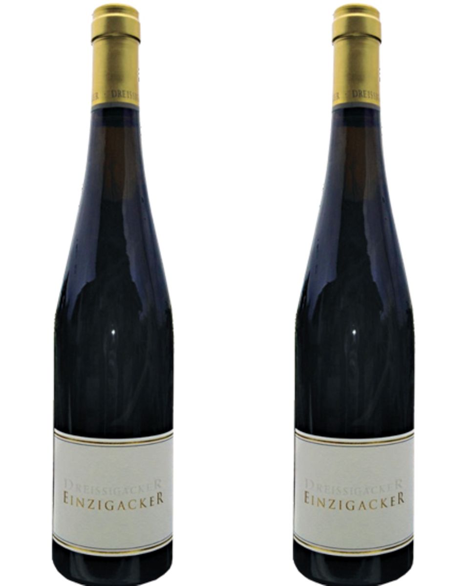 2011Eer Weißburgunder "Einzigacker", Dreissigacker,
0,75 l, 39 Euro (52,00 Euro/l). 2011Eer Weißburgunder "Einzigacker", Dreissigacker,
0,75 l, 39 Euro (52,00 Euro/l).