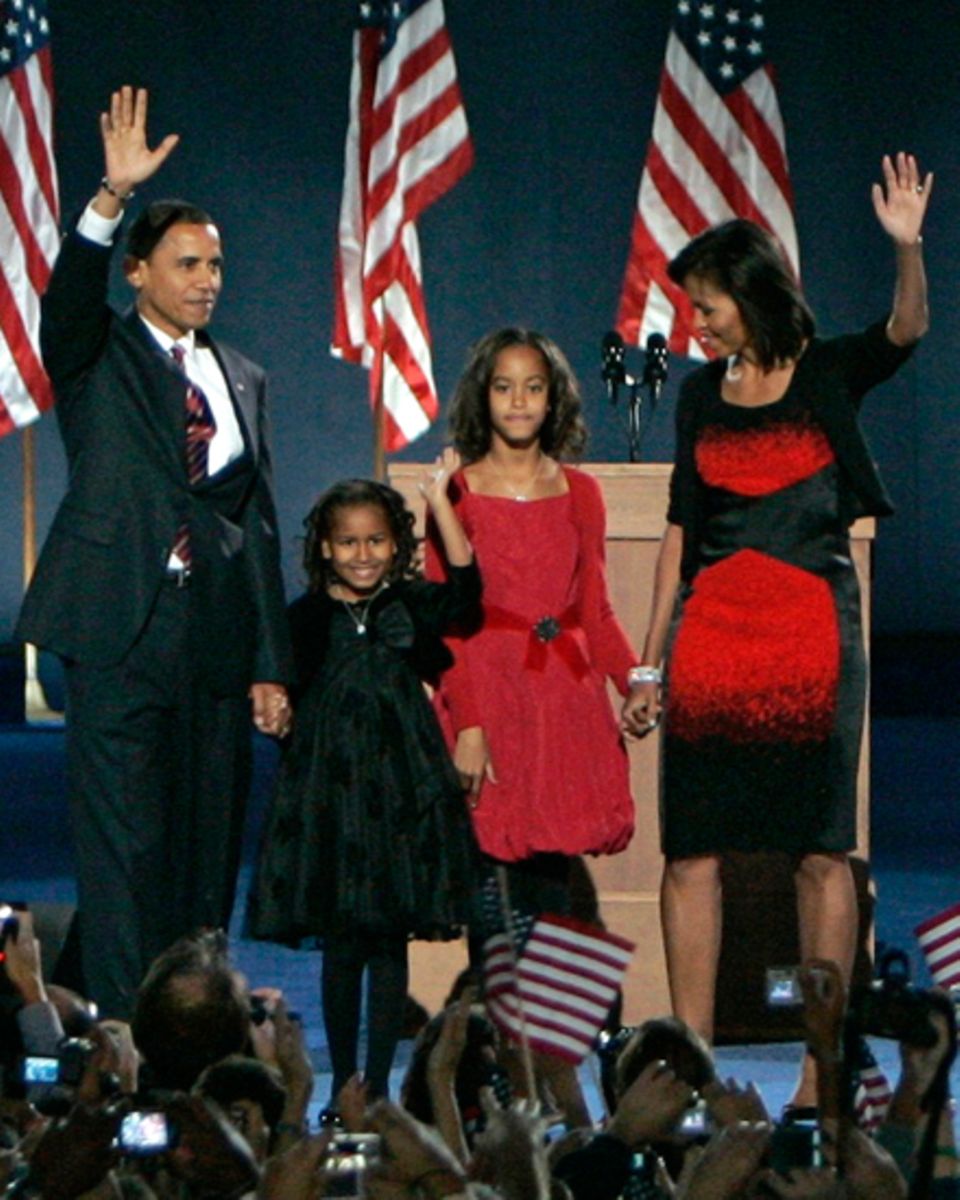 First Kids 2008: Als Barack Obama vor vier Jahren zum ersten Mal Präsident wurde, waren Sasha und Malia sieben und zehn Jahre al