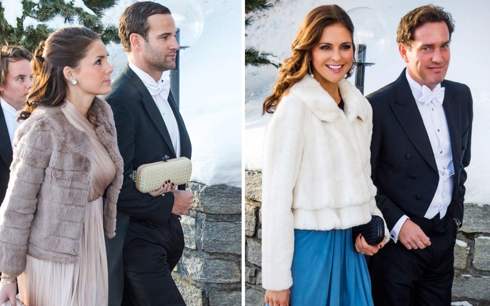 Jonas Bergström und Stephanie af Klercker waren ebenso Gäste der Hochzeit in St. Moritz wie eine strahlend wirkende Prinzessin M