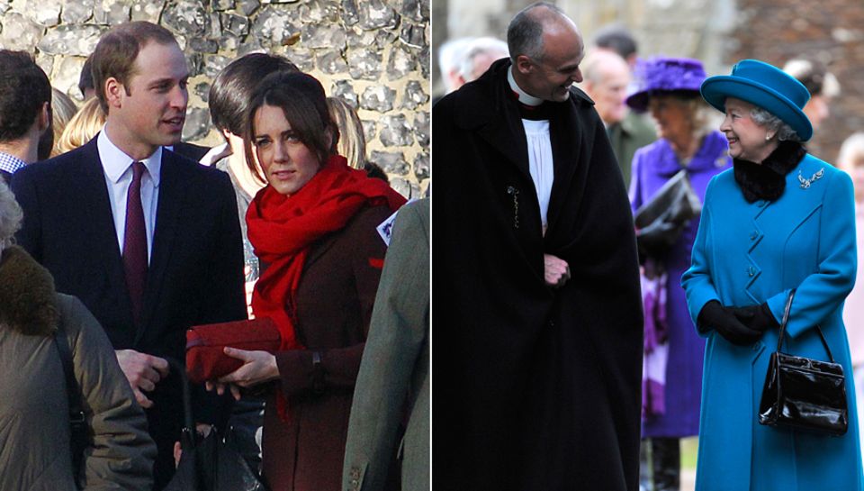 Während William und Catherine am ersten Weihnachtstag einen Gottesdienst in Berkshire besuchten, zeigte sich die Queen gut gelau Während William und Catherine am ersten Weihnachtstag einen Gottesdienst in Berkshire besuchten, zeigte sich die Queen gut gelau