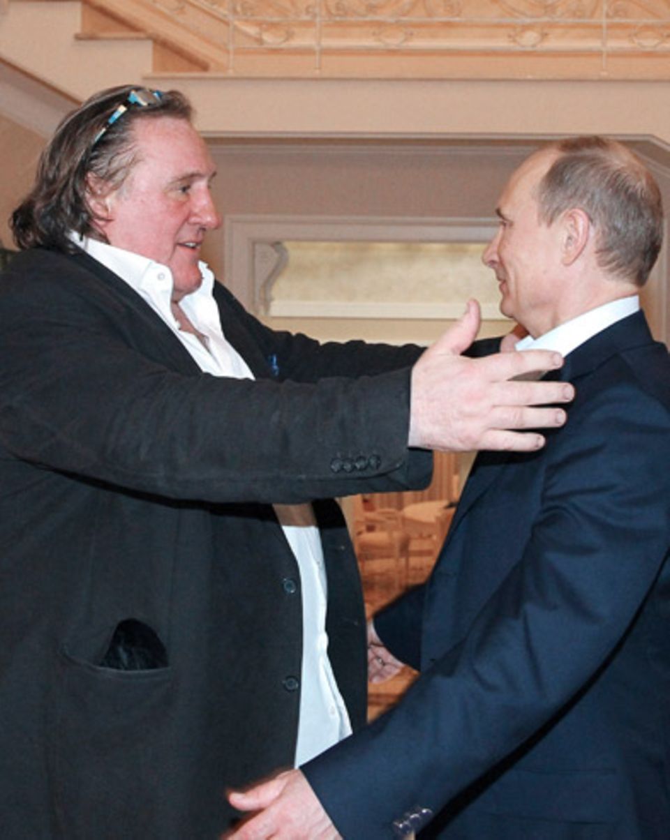 Gerard Depardieu mit Putin