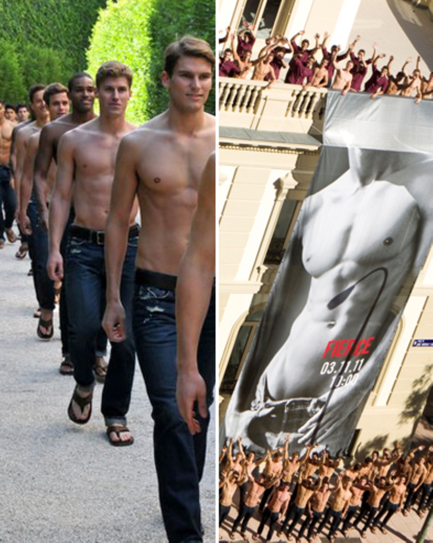 Abercrombie & Fitch: Dem Schönheitsideal von A&F-CEO Mike Jeffries entsprechen nur die Wenigstens. Vor Shoperöffnungen veranstaltet die Marke regelrechte Castings für neue Mitarbeiter. Abercrombie & Fitch