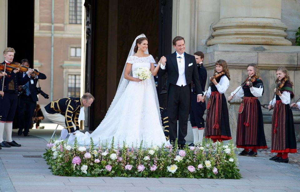 Ein bisschen Tradition, ein bisschen eigener Stil: Prinzessin Madeleine und Chris O'Neill setzten eigene Akzente.