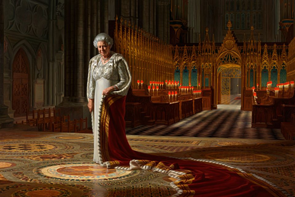 28. September 2012: In Australiens Hauptstadt Canberra wird in der "National Portait Gallery" das neue offizielle Porträt der Qu 28. September 2012: In Australiens Hauptstadt Canberra wird in der "National Portait Gallery" das neue offizielle Porträt der Qu