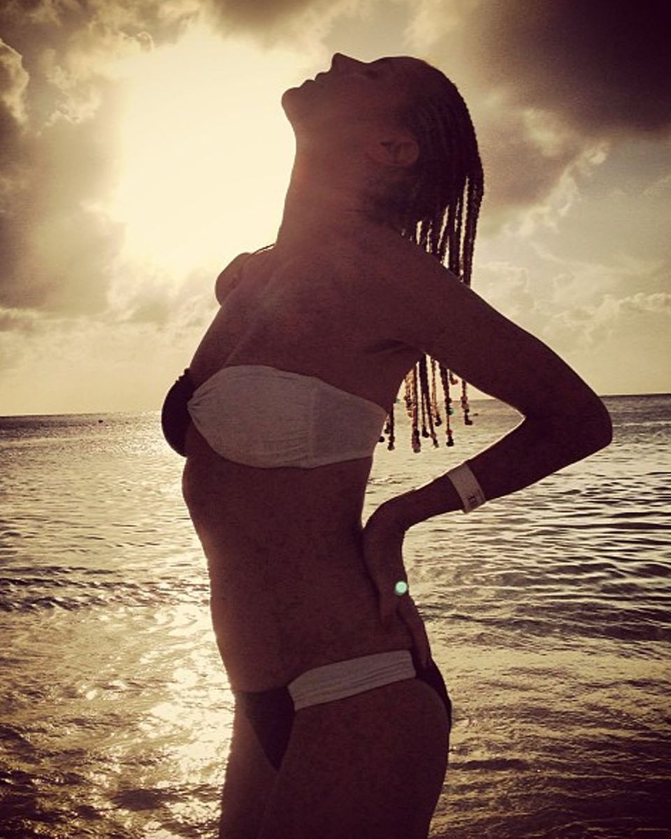 Heidi Klum genießt die Sonne auf den Bahamas.