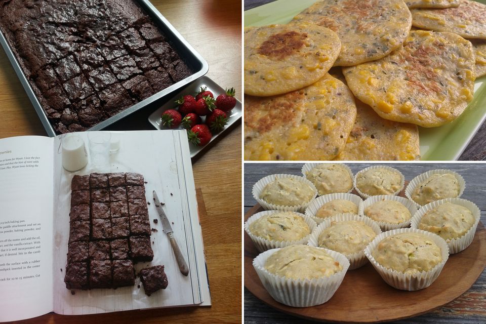 Kochen wie die Stars: "Vegan Chocolate-Mint Brownies", "Corn and Thyme Pancakes" und "Zucchini Muffins" - gesundes Essen kann echt lecker sein. "Vegan Chocolate-Mint Brownies", "Corn and Thyme Pancakes" und "Zucchini Muffins" - gesundes Essen kann echt lecker sein.