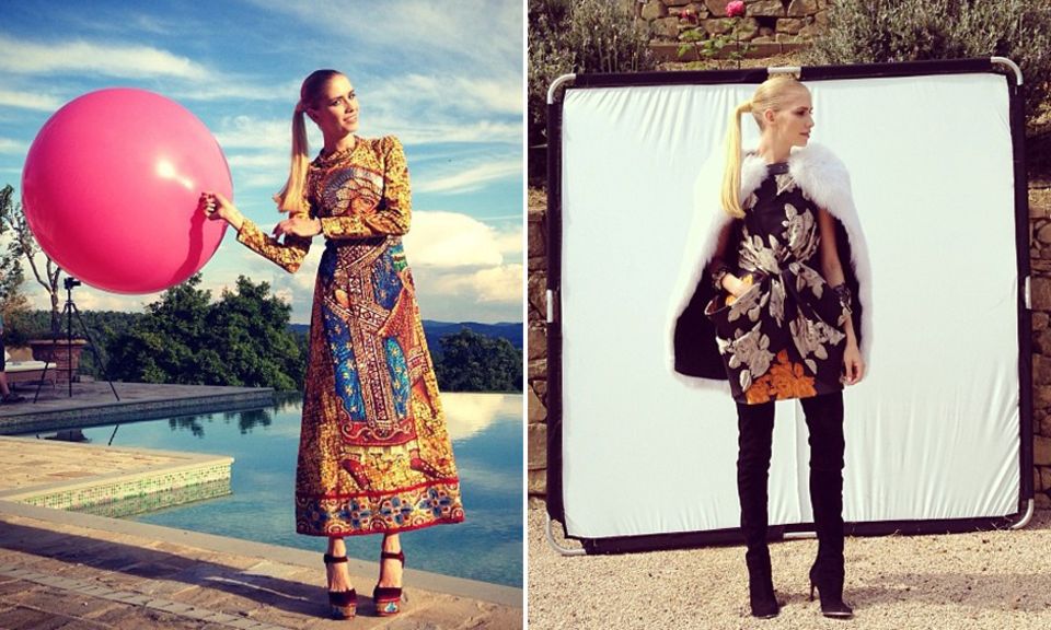 Elena Perminova: Vom Shooting für die amerikanische "Harper's Bazaar" veröffentliche Elena stolz einige Making-of-Bilder. Vom Shooting für die amerikanische "Harper's Bazaar" veröffentliche Elena stolz einige Making-of-Bilder.