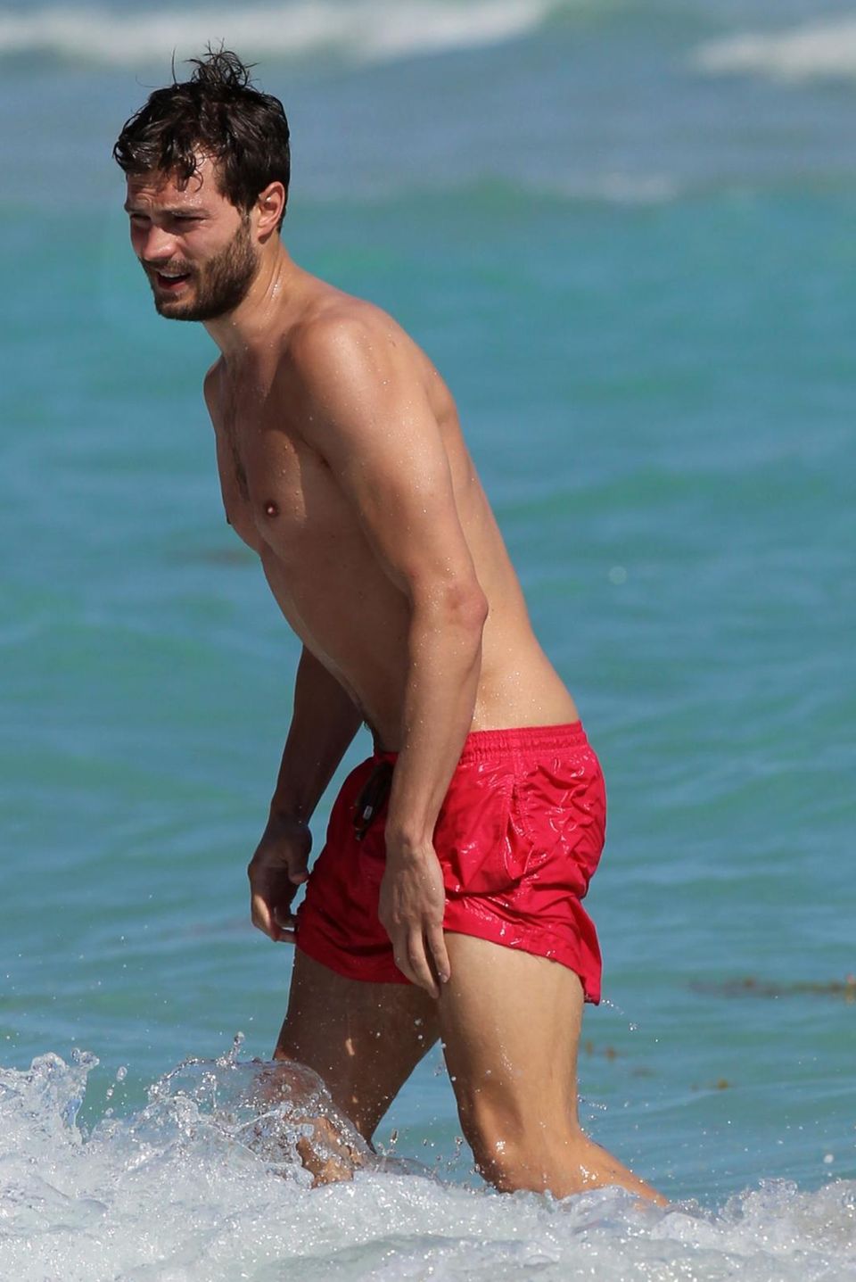 Jamie Dornan am Strand von Miami (2013)