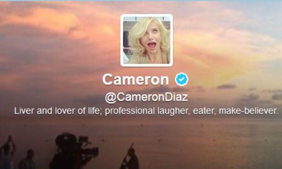 Cameron Diaz: Cameron Diaz hat sich für ein witziges Profilbild entschieden. Cameron Diaz hat sich für ein witziges Profilbild entschieden.