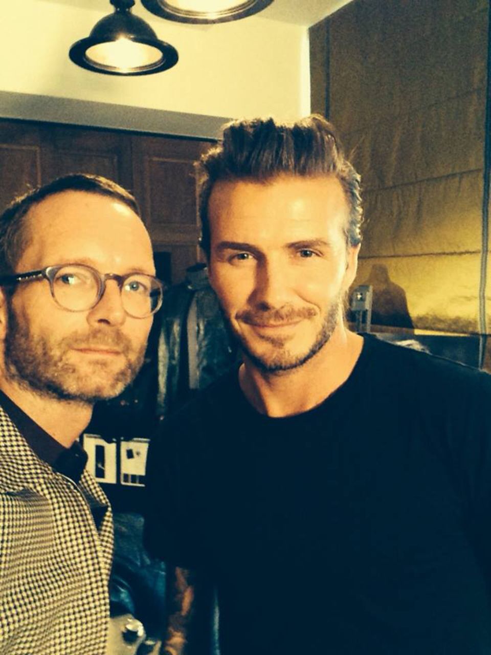 Stil-Experten: Modechef Marcus Luft traf David Beckham zu einem exklusiven Gespräch im Berliner "Soho House".
