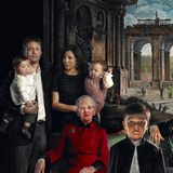 Dieses Gemälde der dänischen Königsfamilie hat der Künstler Thomas Kluge am Freitag im Amalienburgmuseum der Öffentlichkeit präsentiert. Die Reaktionen darauf sind gemixt - von Begeisterung bis Abscheu ist alles dabei.