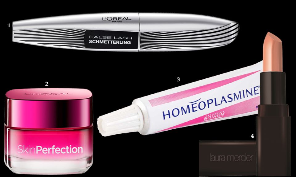 Blake Lively: Ihre Must-haves: 1. Tiefschwarze Wimperntusche "False Lash Extensions" von L'Oréal Paris, ca. 13 Euro; 2. Hilft gegen große Poren: "Skin Perfection" von L'Oréal Paris, 50 ml ca. 15 Euro; 3. Ist in jeder ihrer Handtaschen: Handcreme "Homéoplasmine"; 4. Lippenstift für alle Fälle: "Crème Smooth Lip Colour" von Laura Mercier, ca. 29 Euro Ihre Must-haves: 1. Tiefschwarze Wimperntusche "False Lash Extensions" von L'Oréal Paris, ca. 13 Euro; 2. Hilft gegen große Poren: "Skin Perfection" von L'Oréal Paris, 50 ml ca. 15 Euro; 3. Ist in jeder ihrer Handtaschen: Handcreme "Homéoplasmine"; 4. Lippenstift für alle Fälle: "Crème Smooth Lip Colour" von Laura Mercier, ca. 29 Euro