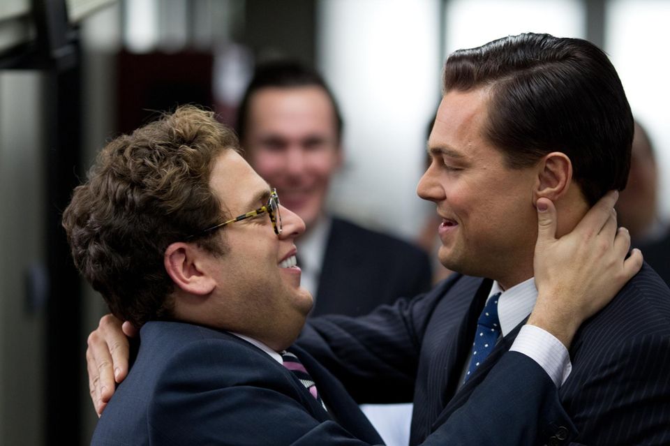 Jonah Hill (als "Donnie Azoff") und Leonardo DiCaprio (als "Jordan Belfort") in "The Wolf of Wall Street".