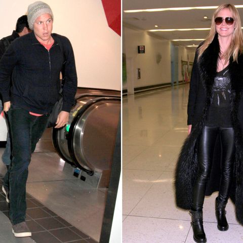 Vito Schnabel und Heidi Klum am Flughafen in Los Angeles